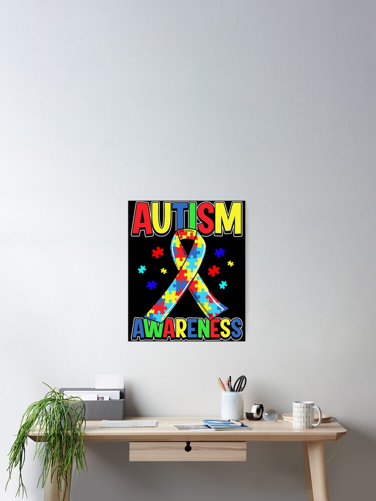 Autism Awareness Banner Puzzle Piece Decoration Love Needs No Words Banner April Inspirational Support Bulletin Board Background Accept Understand