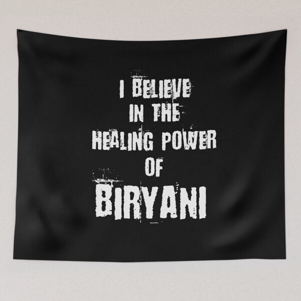 Item preview, Funny Desi I BELIEVE IN THE HEALING POWER OF BIRYANI designed and sold by eufouria.