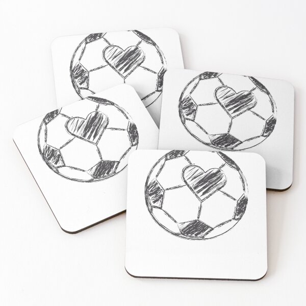 Item preview, Love Soccer Ball AKA Football with Heart Black Ink designed and sold by onicon.