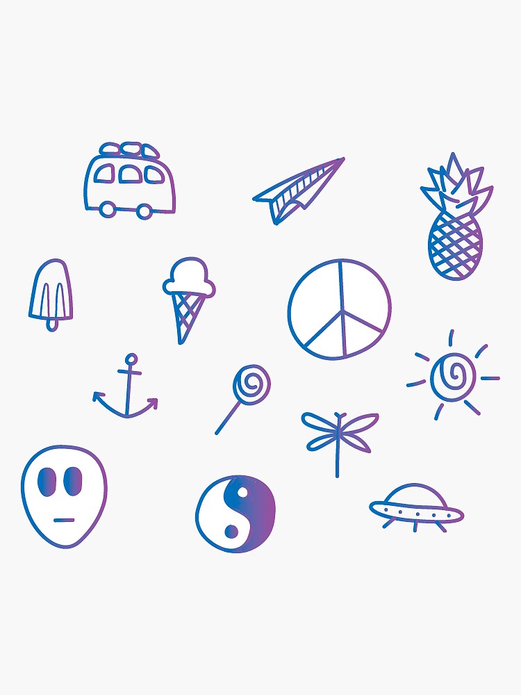 Purple Summer Doodles Vinyl