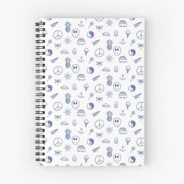 Item preview, Summer and alien doodles pack - blue and purple gradient designed and sold by emwing14.