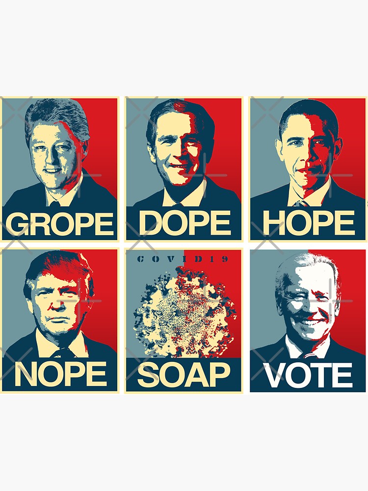 Grope Dope Hope Nope Soap Vote Biden by popdesigner