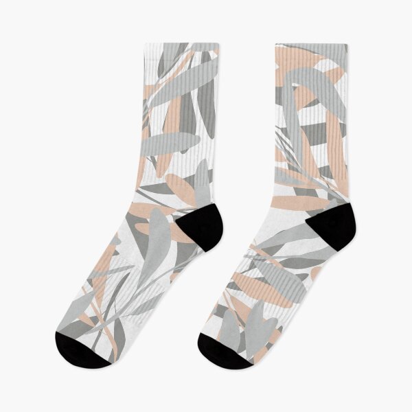 Item preview, Floral Pattern, Nature Leaves., Blush Pink and Gray designed and sold by meggydesigns.
