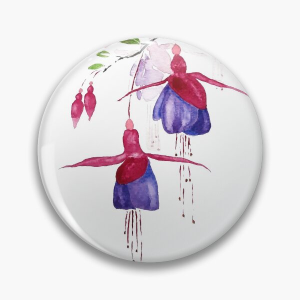 Item preview, hand painted purple blue red fuchsia flower designed and sold by SelenePaintings .