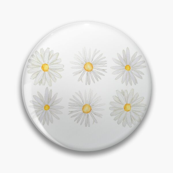 Item preview, white daisy watercolors  designed and sold by ColorandColor.