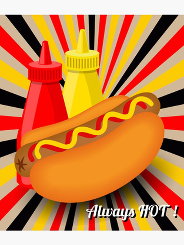 "Hot dog always hot" Sticker for Sale by lukag Redbubble