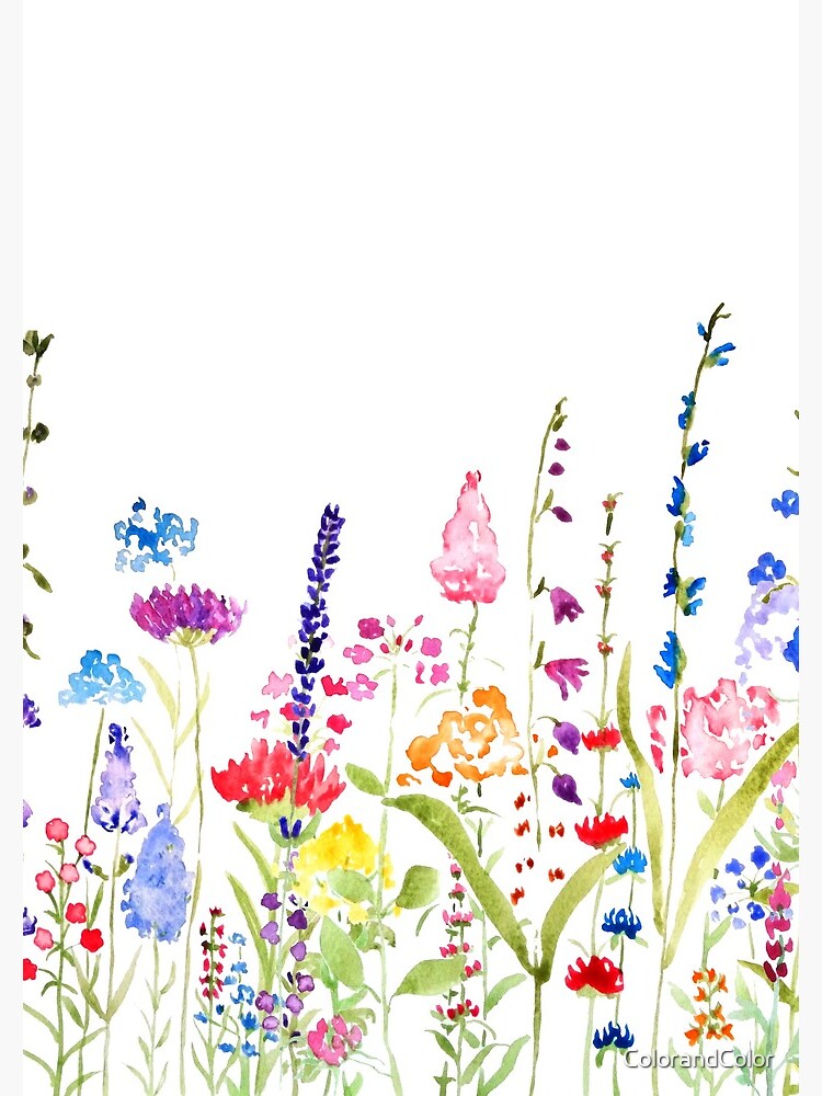 colorful wild flower field | Spiral Notebook