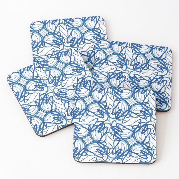 Item preview, Abstract graphic design - blue lines seamless pattern designed and sold by Magazin-Brenda.