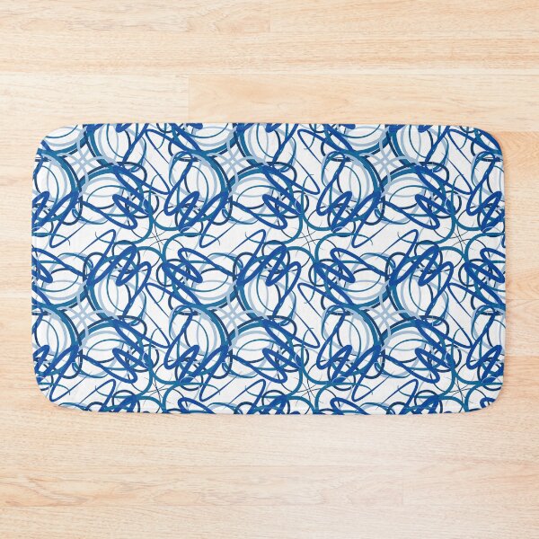 Item preview, Abstract graphic design - blue lines seamless pattern designed and sold by Magazin-Brenda.