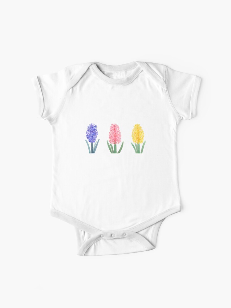 Thumbnail 1 of 2, Baby One-Piece, colorful hyacinth watercolor designed and sold by ColorandColor.