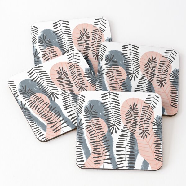 Item preview, botanical print in pink black and grey designed and sold by Pacesyte.