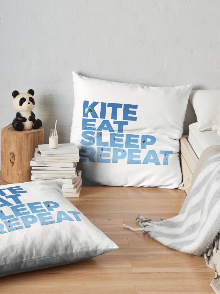 Alternate view of Kite, Eat, Sleep, Repeat Floor Pillow