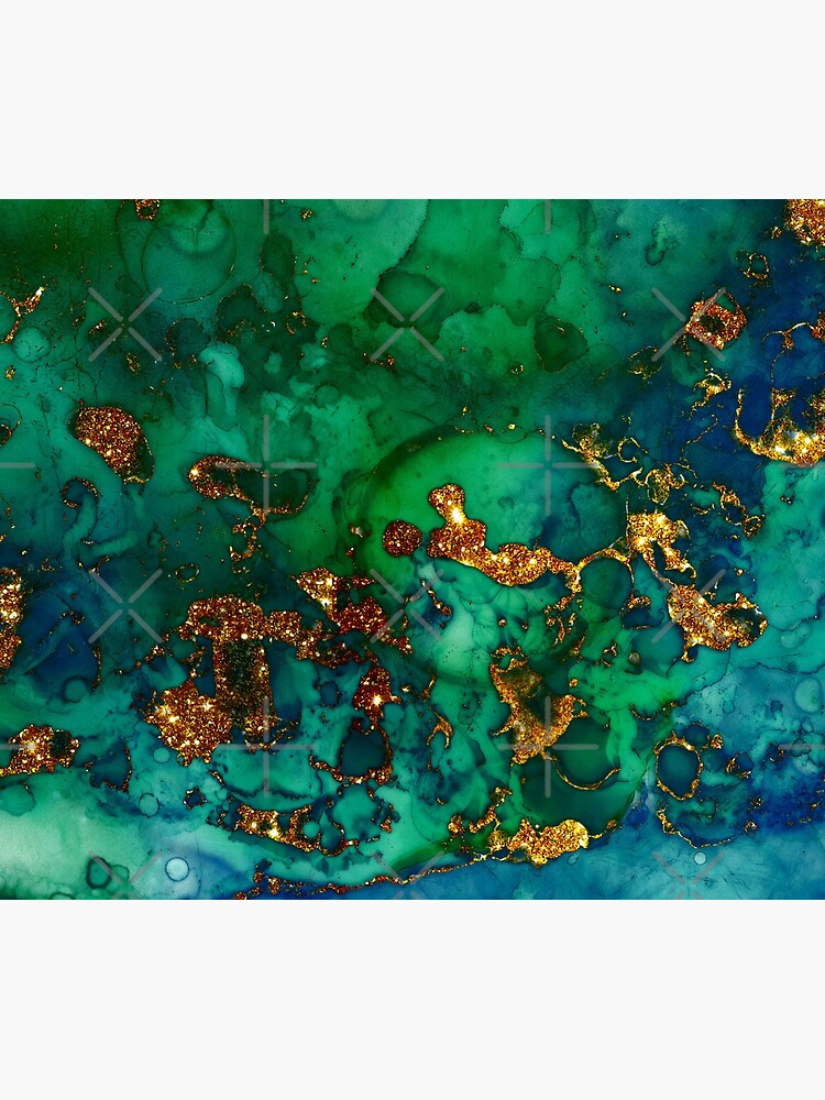 Amazing Blue and Green Malachite Marble by MysticMarble