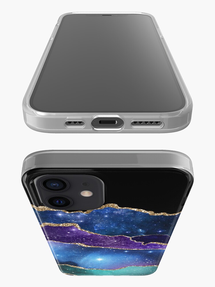 Alternate view of Galaxy Glamour Glitter Marble iPhone Case & Cover