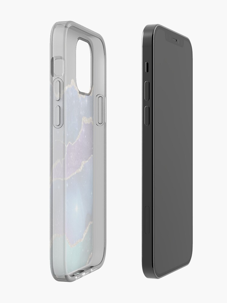 Alternate view of Galaxy Glamour Glitter Marble iPhone Case & Cover