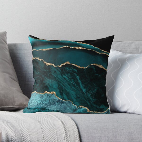 Accent Pillow-Color Block Teal/Rust 18X18