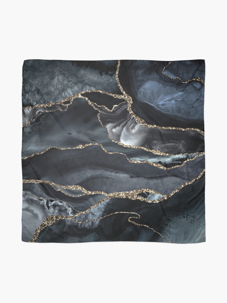 Alternate view of Night Masculine Marble Landscapes Scarf