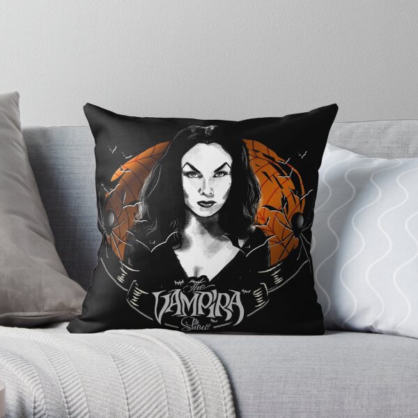 Goth Queens - Vampira (Maila Nurmi) Throw Pillow