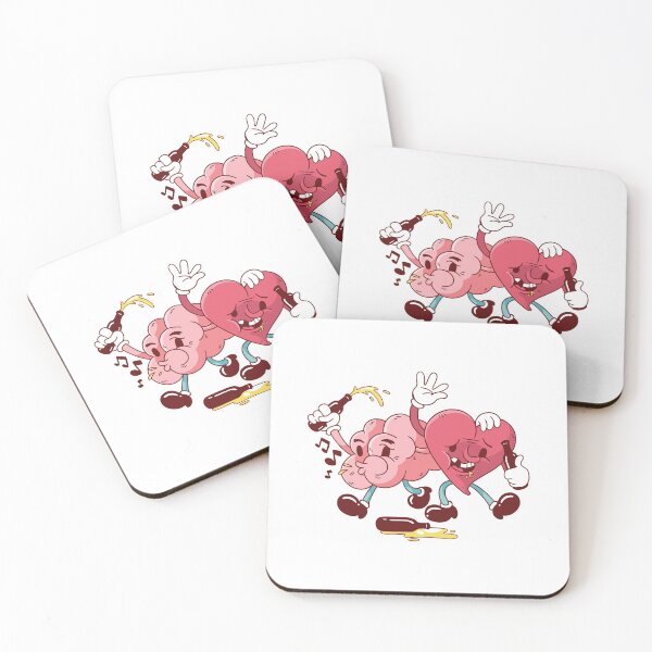 Item preview, Drunk heart and brain designed and sold by Frergo.