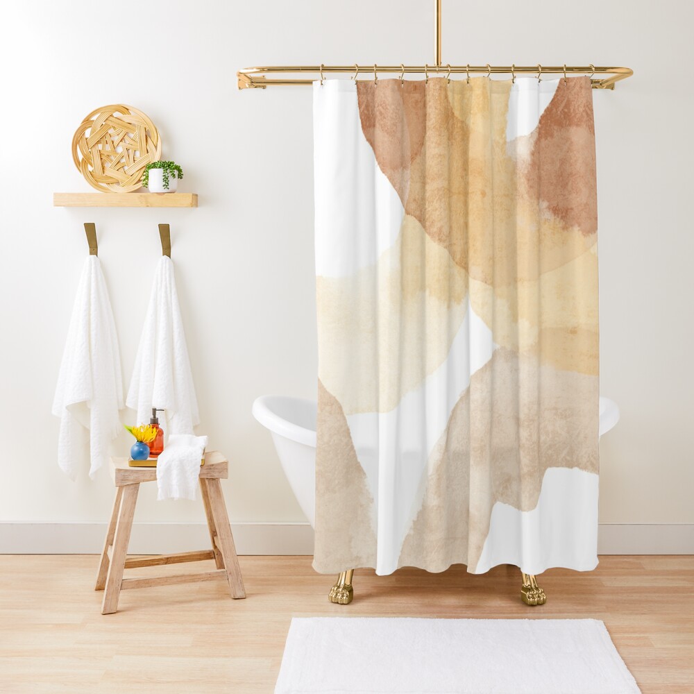 Discover Abstract Neutral watercolor circles | Shower Curtain