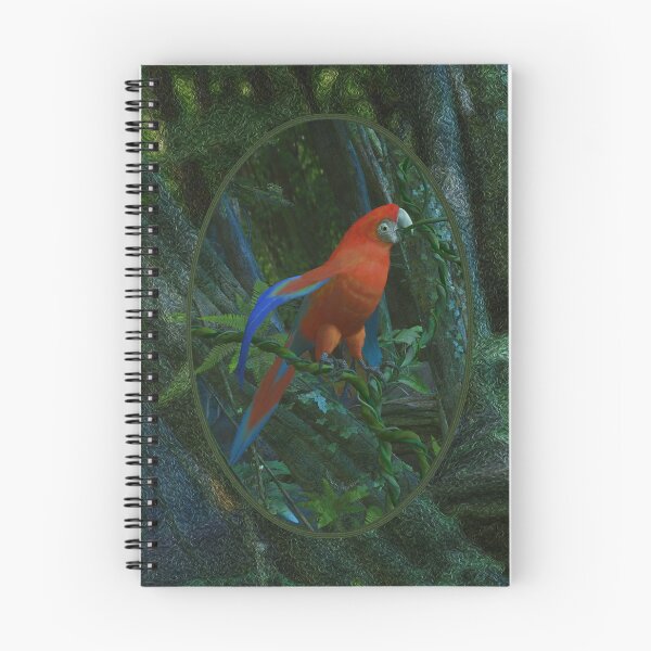 Item preview, Parrot among the lianas designed and sold by Roberta Angiolani.