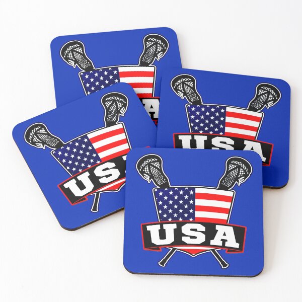 Item preview, USA Lacrosse Flag Logo, American LAX designed and sold by gamefacegear.