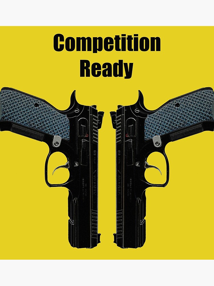 pistol shooting logo. Ready" " Poster by DentDesigns Redbubble