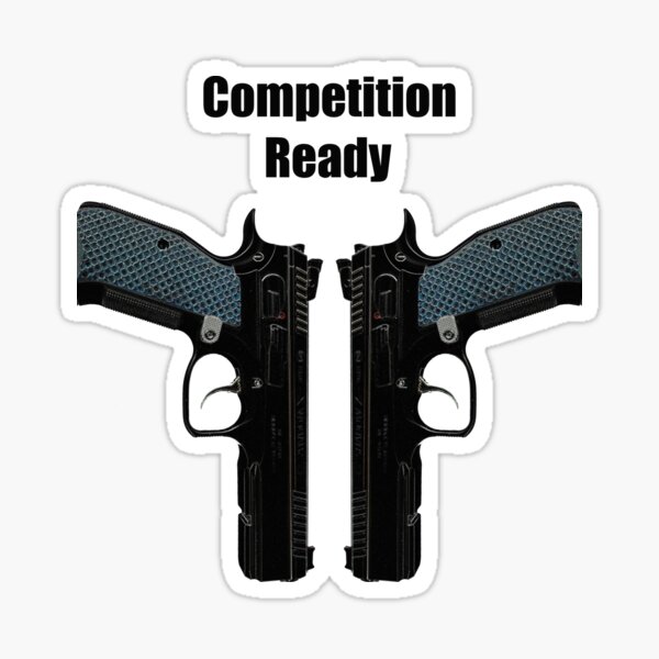 Item preview, Logo competitivo de tiro con pistola. "Competencia lista" designed and sold by DentDesigns.