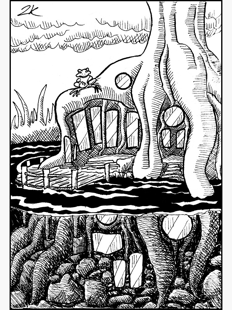 "Frog House" Sticker by zkeyworth Redbubble