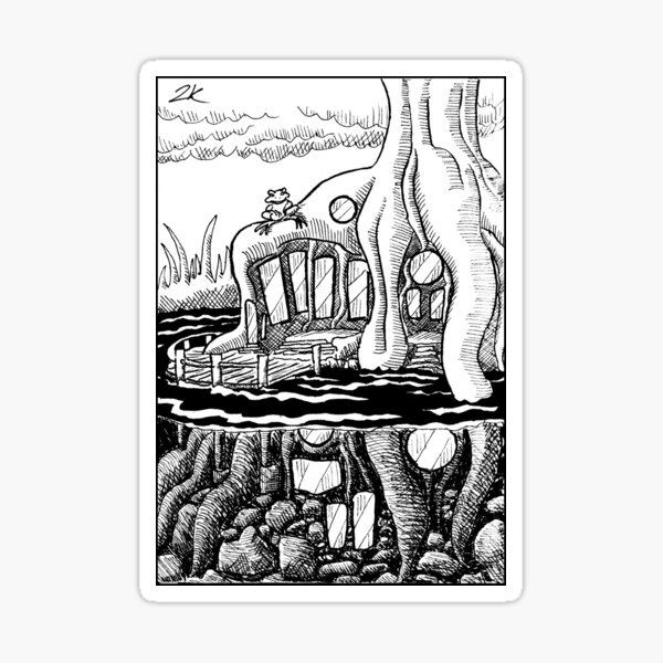 "Frog House" Sticker by zkeyworth Redbubble