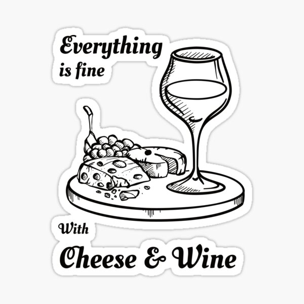 Artikel-Vorschau von Wein-Shirt mit lustigem Zitat - Käse-Shirt für Käseliebhaber - Feinschmecker-Geschenk für Käse- und Weinliebhaber - Weinliebhaber-Geschenk - Food-Liebhaber-Shirt, designt und verkauft von Tom N..