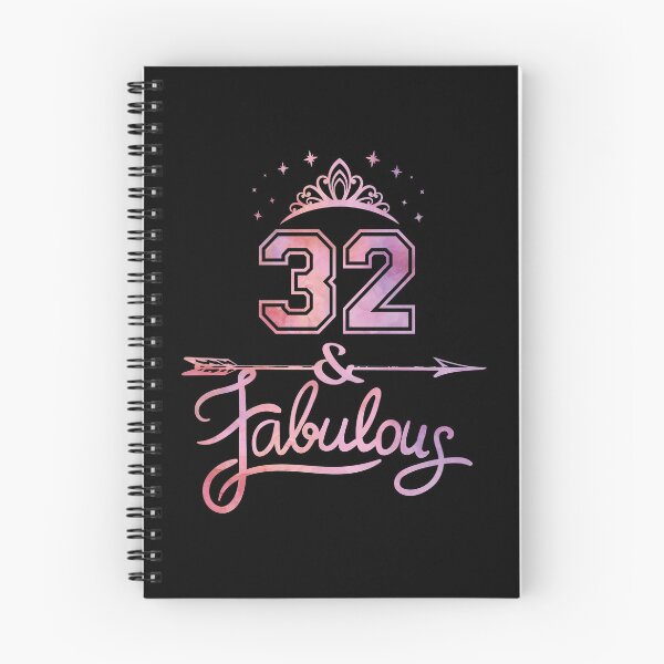Item preview, Women 32 Years Old And Fabulous Happy 32nd Birthday graphic designed and sold by Grabitees.