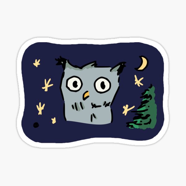 Moonlight Owl Sticker