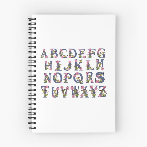 Item preview, Decorated Alphabet, Letters, Art, Pink Flowers, Bird, Nursery, Kids, Classroom designed and sold by JoyfulWhimsy.