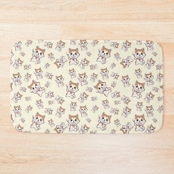 Item preview, kawaii japanese shiba inu cute dog illustration on yellow color designed and sold by AKIBATTIRE.