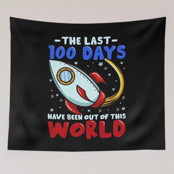 Item preview, 100 Days of School Rocket Space designed and sold by 4tomic.