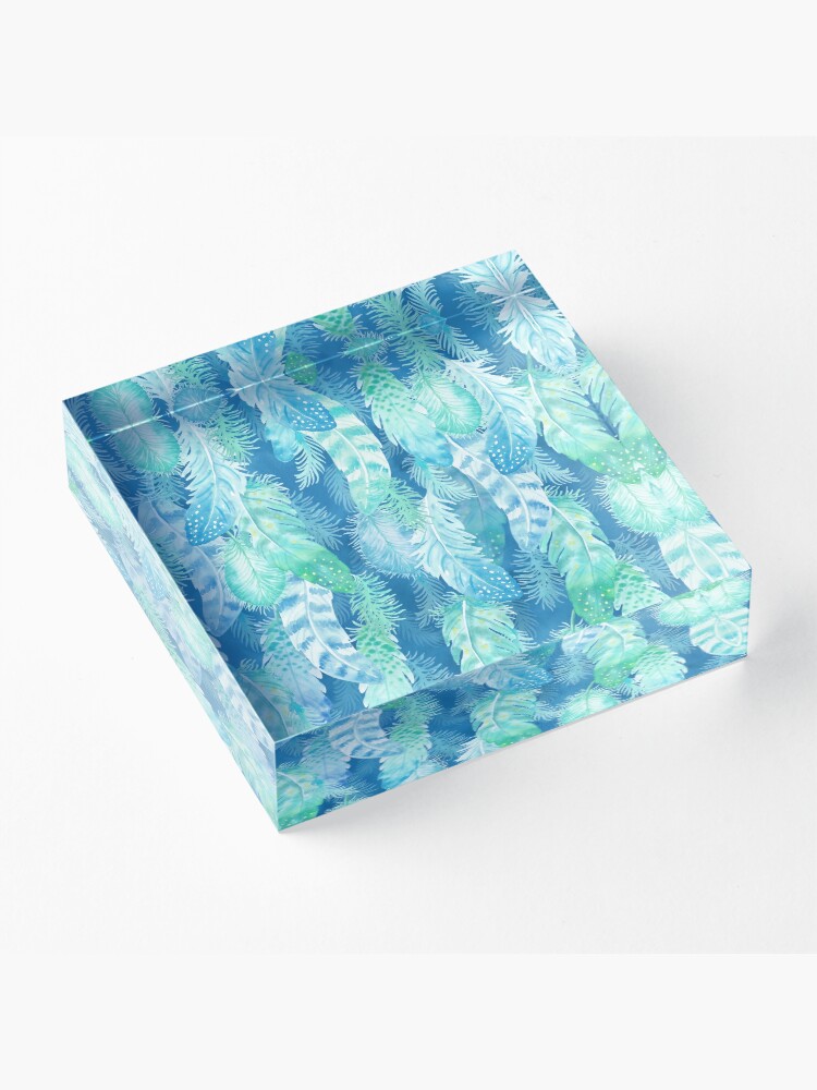 Alternate view of Feather Cover Acrylic Block