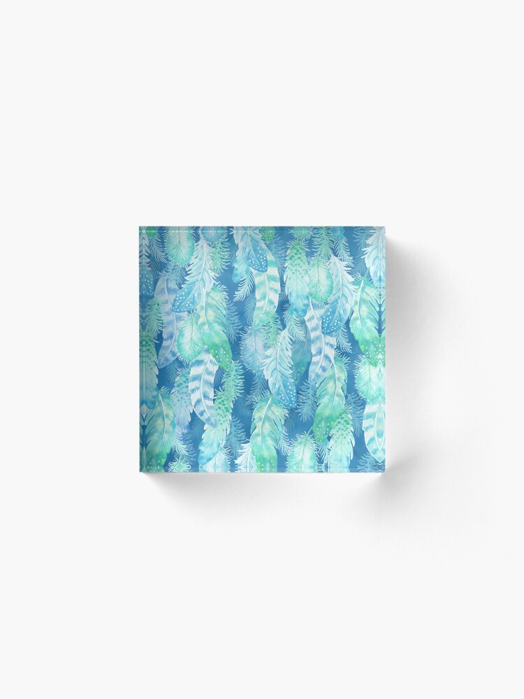 Alternate view of Feather Cover Acrylic Block