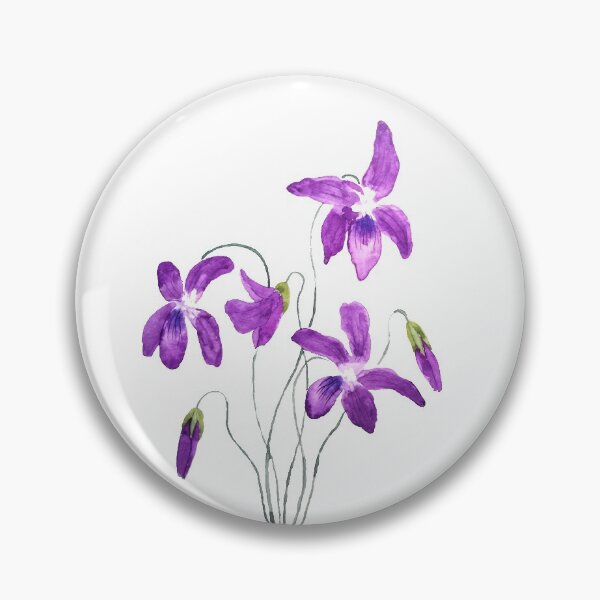 Item preview, hand painted violet flowers watercolor  designed and sold by SelenePaintings .
