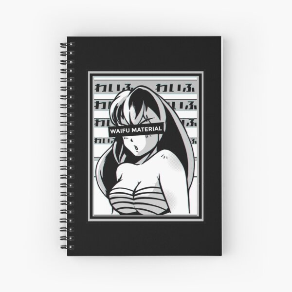 Waifu Material Anime Girl Hall Spiral Notebook