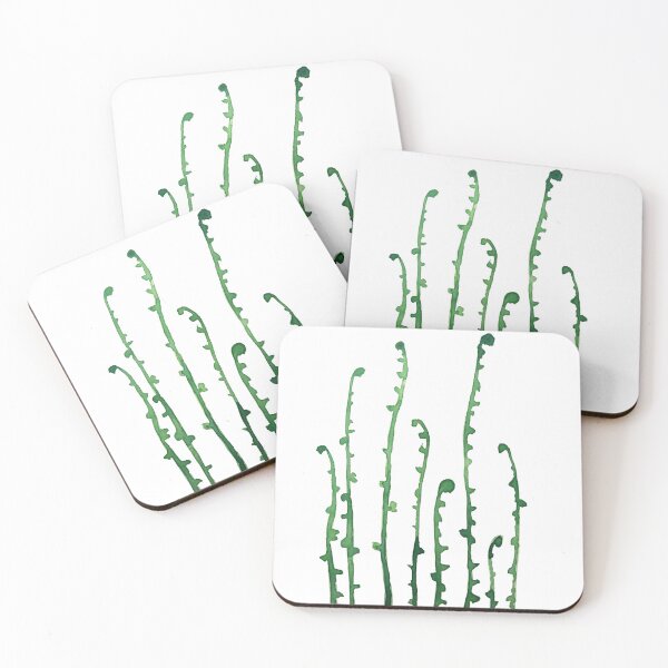 Item preview, hand painted green fern watercolor  designed and sold by ColorandColor.
