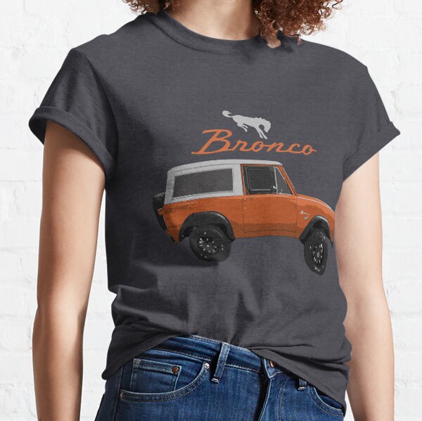 Ladies Plus 2X - Ford Bronco Vintage Style Graphic T-Shirt Sage Green New