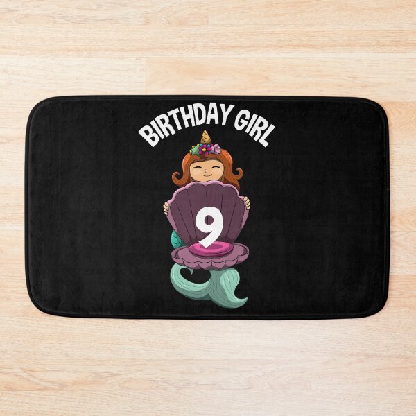 Item preview, 9th Birthday Mermaid Unicorn 9 Nine Yr Old Girl designed and sold by BornDesign.