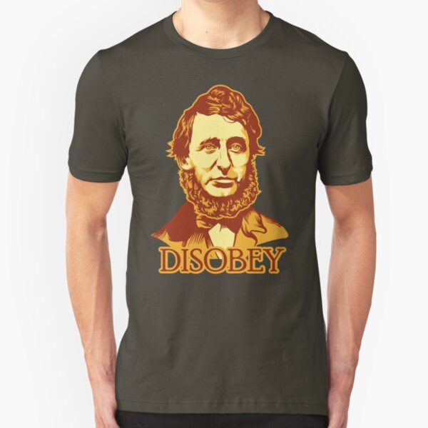 Henry David Thoreau Disobey Slim Fit T-Shirt
