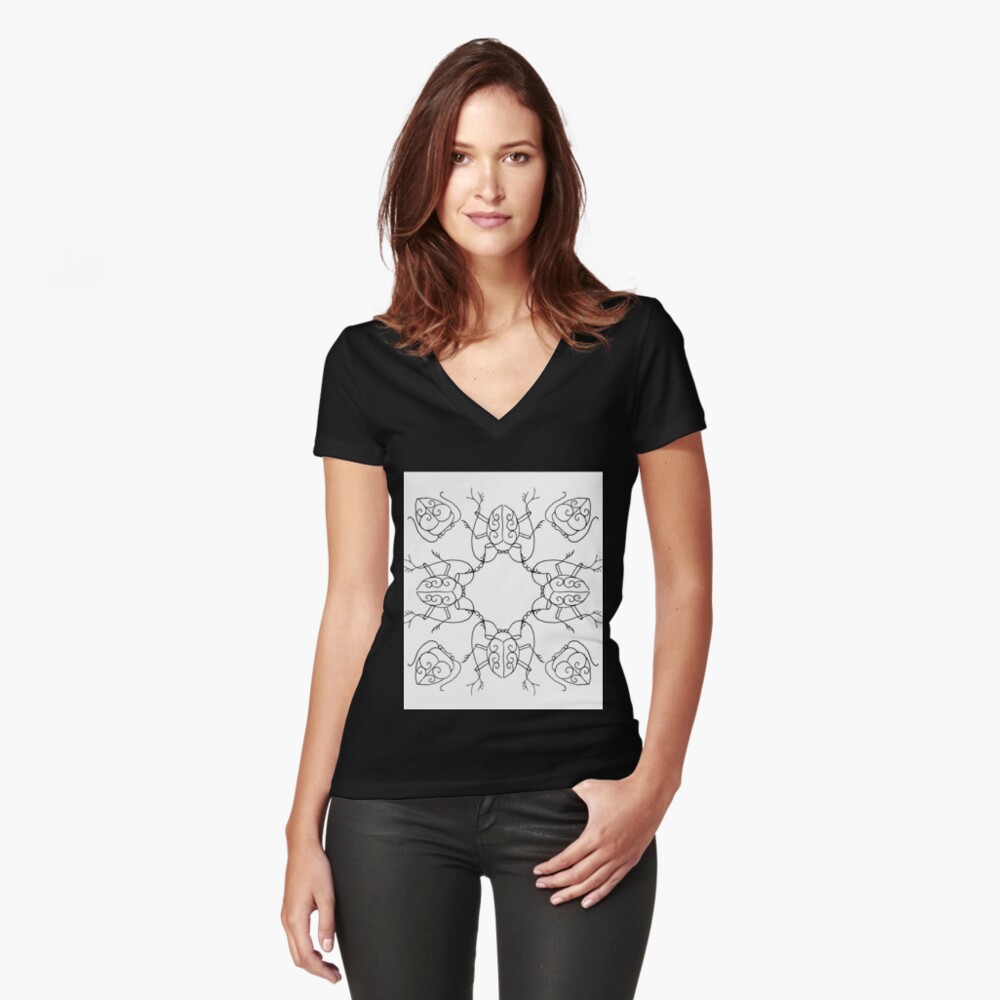 Item preview, Fitted V-Neck T-Shirt designed and sold by Eyelasheye.