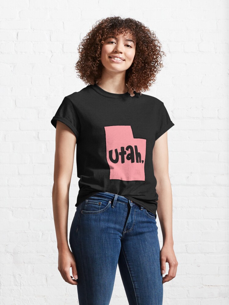 Discover Utah State In Pastel Red Classic T-Shirt
