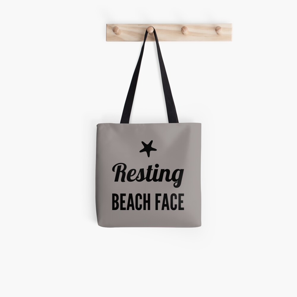 resting beach face tote