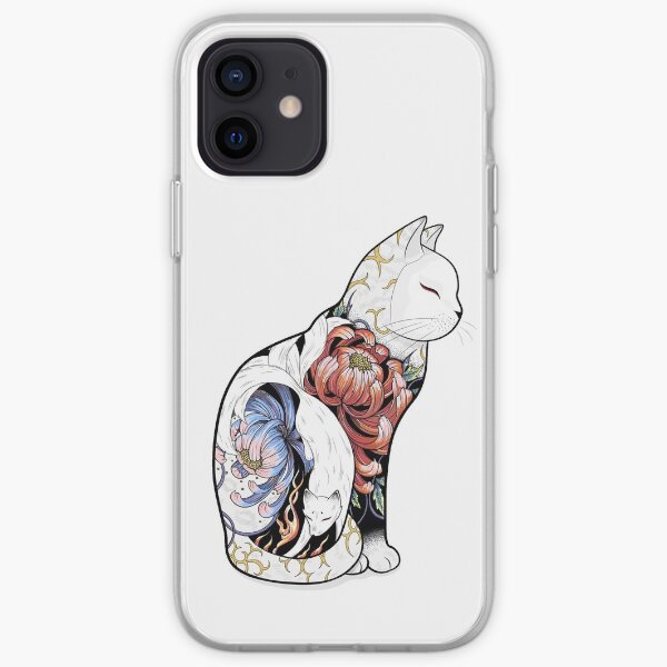 Kitsune Cat Tattoo iPhone Soft Case