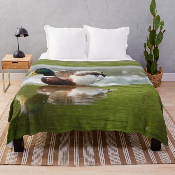 Mallard Duck Drip Throw Blanket
