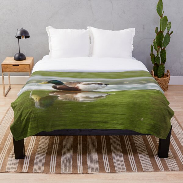 Mallard Duck Drip Throw Blanket